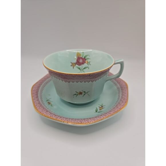 Adams Calyx Ware Lowestoft Cup & Saucer Made In England - Picture 1 of 6
